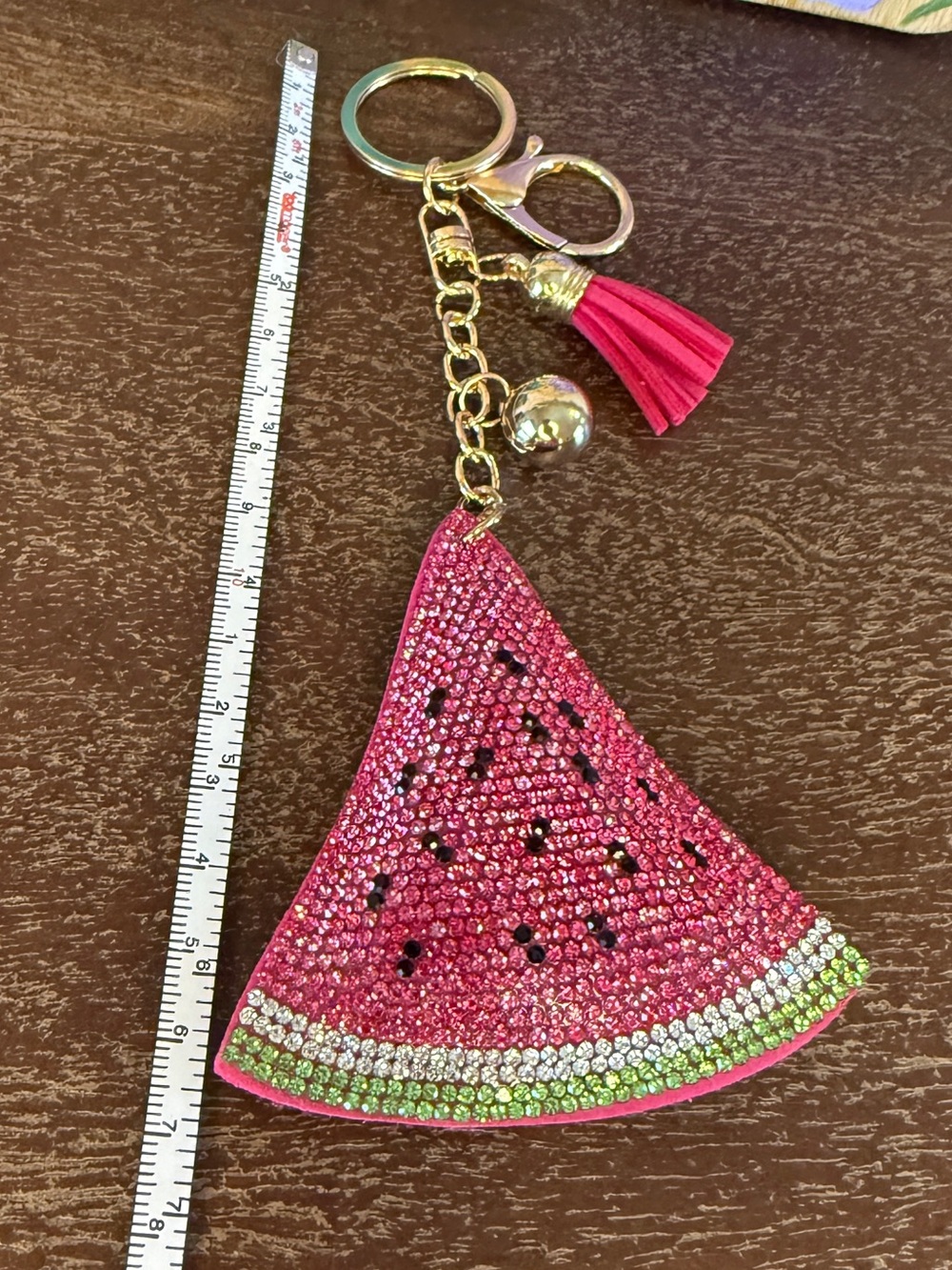 Watermelon Crystal Keychain Bag Charm - Picture 9 of 10